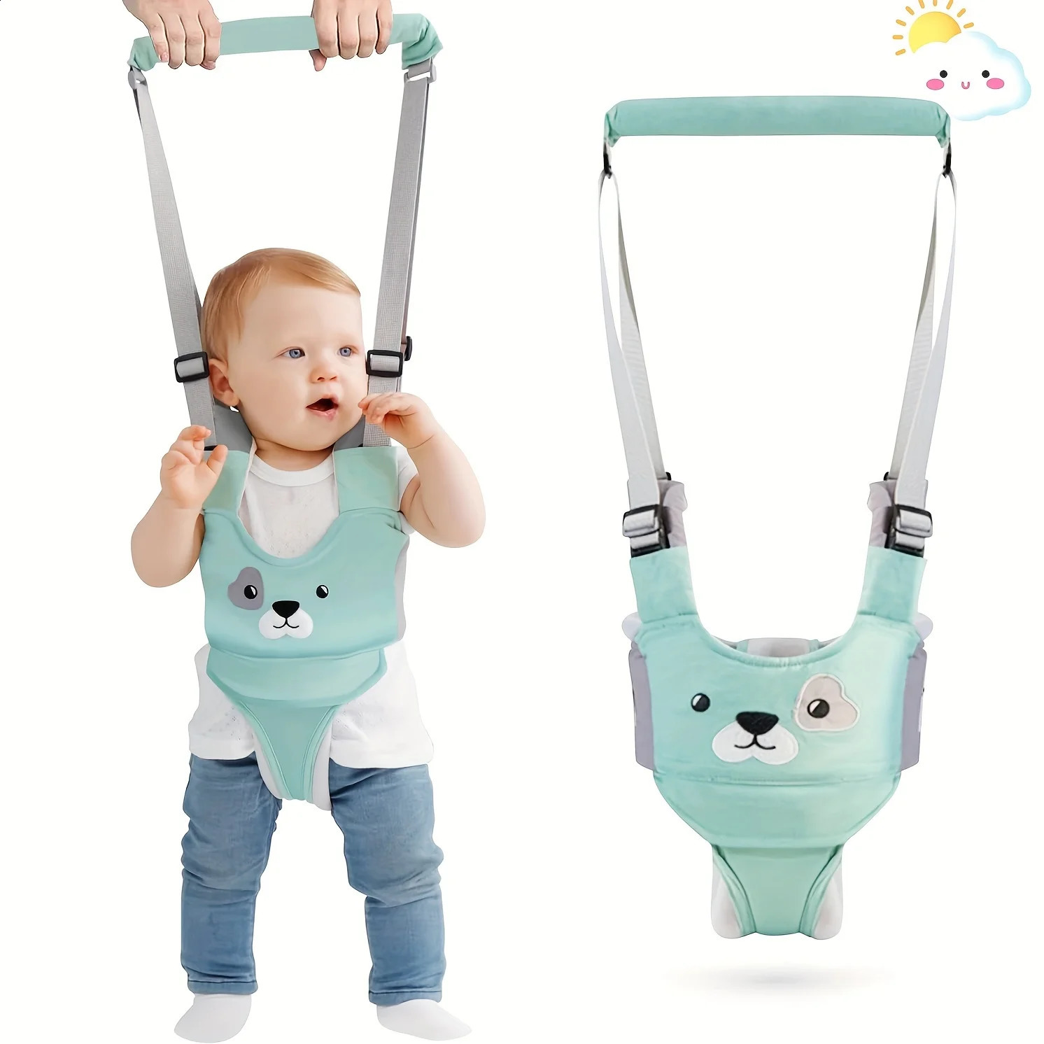 Baby Walking Harness Handheld Baby Walker Assistant Belt Toddler Infant Walker Safety Harness Walking Learning Helper 241230