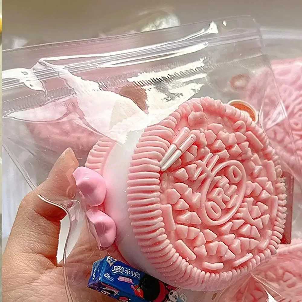 Handmade silicone Mochi Taba Squishy new Fidget toy biscuit clip toy for pressure relief squeeze toys in the Big Oreo W241230