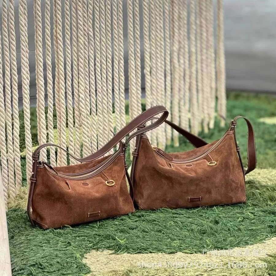 Women's Bags Handbag Down The Pine Track Series Shallow Hobo Commuting Simplechamois Leather Underarm Dumpg Bag For Women