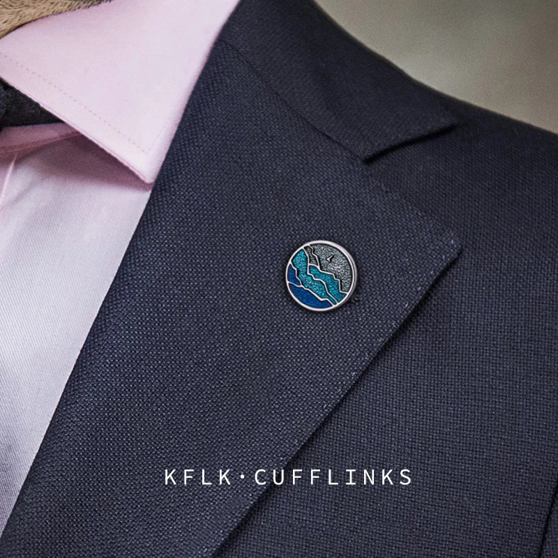 KFLK Fashion Advanced Color Scheme Brooch Pins Exquisite Brooches For Women Mens Costumes Badge Brooch Jewelry Wholesale 241230