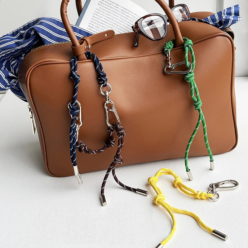 Japan and South Korea style accessories lanyard color nylon rope charm for bag pendant personality stylish anklet bracelet 241226