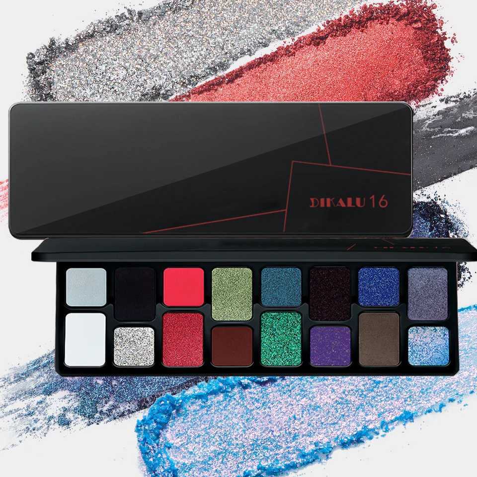 16 Colors Eyeshadow Palette Glitter MatteHighly Pigmented Waterproof Long-LastingPortable Multicolor ye MakeupXJ241230