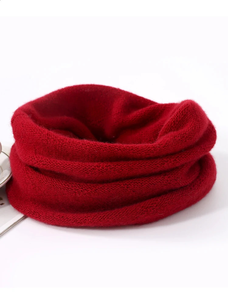 Merio Wool Neck Warmer Women Winter Warm Fashion Hollow Out Cover Tube Scarf Ear Face Mask False Collar Autumn Headband 241230