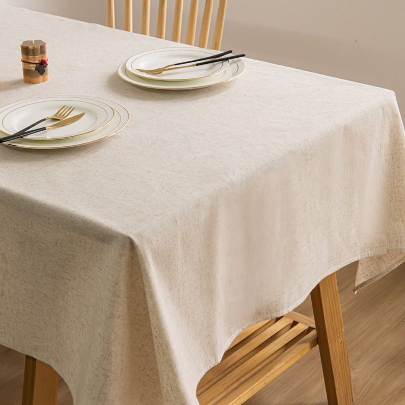 Simple Pastoral Table Flag Solid Color Dust Tablecloth