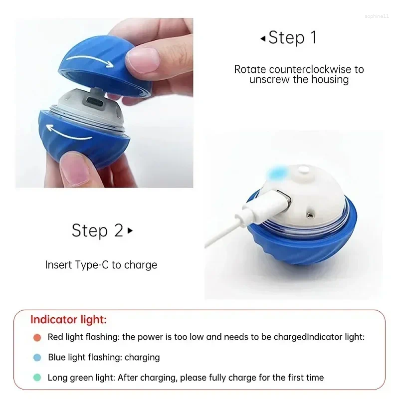 Update Automatic Moving Bounce Rolling Ball Dog Toy USB Smarts Puppy Interactive Chew Dogs Accessories Pet Toys Home Cats