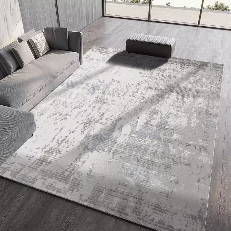 4729-54.89-PTX-Simple Rectangular Solid Color Silk Carpet Bedroom Bed Living Room Sofa Blanket