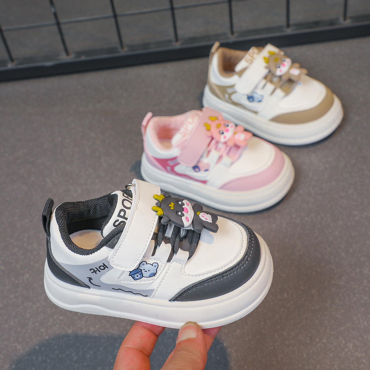 Toddler Shoes Children's Fashion Cute Cartoon Casual Sports Shoes Happysteps Kid's Soft Sole Running Sneakers Board Shoes Sizes US5c-US12.5c