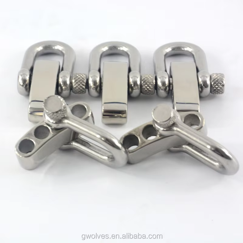 adjustable stainless steel screw pin d shackle paracord bracelet shackle