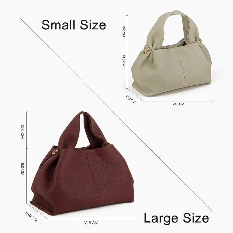 Donna-In Top Layer Cow Leather French Fashion Handbag Genuine Full Grained Calfskin Shoulder Bag For Women Soft Eleghant