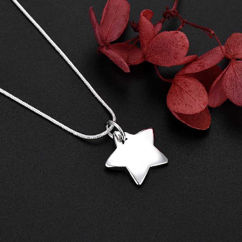 Popular Trends 925 Pure Silver Beautiful Star Necklace Womens Fashion Party Wedding Engagement Jewelry Holiday Gifts W241230