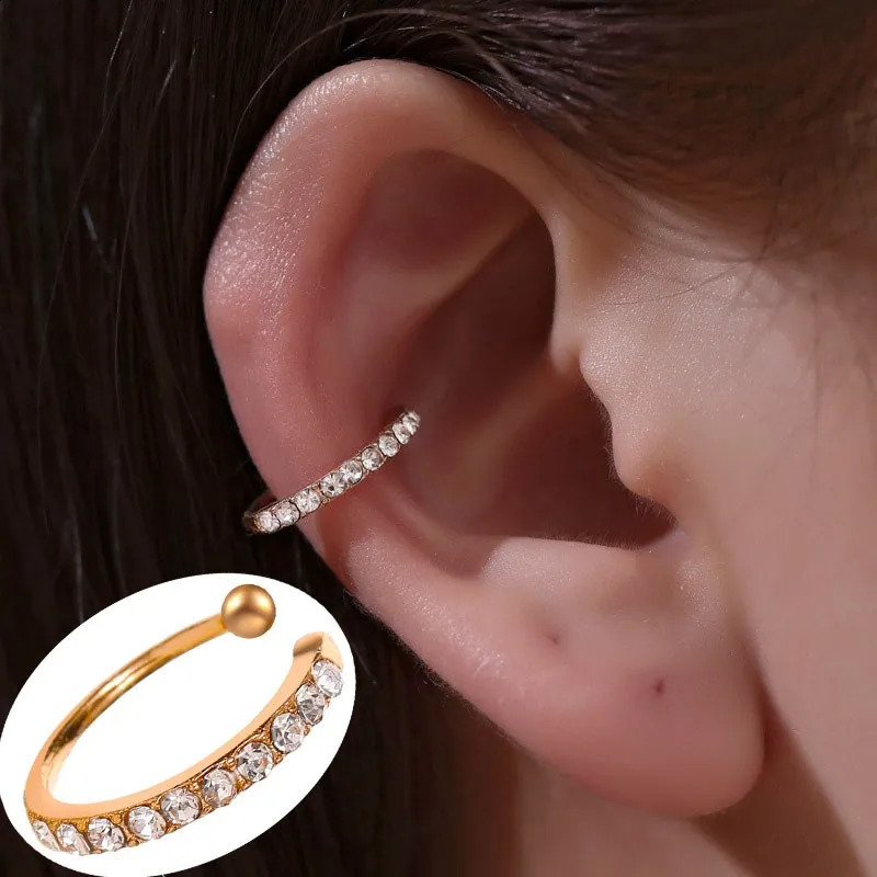Punk Ear Clip Earrings For Women Jewelry Cuffs Without Hole Piercing Earring Earcuff Cshape On Brincos 241225