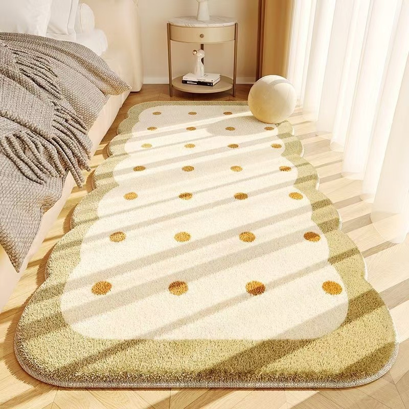 4681-49.99-PTX-Minimalist Solid Color Carpet Living Room Sofa Large Area Decorative Rug Bedroom Lines Polyester Thickened Furry Home Floor Mats