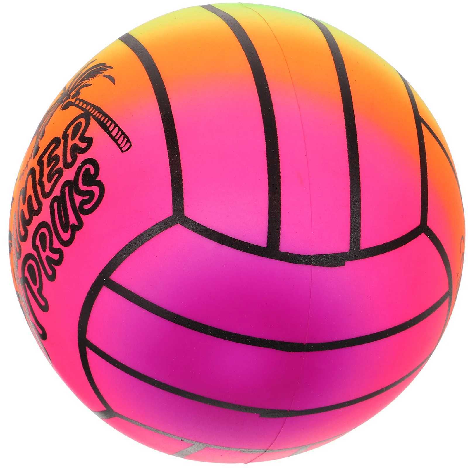Thickened Rainbow Pvc Volleyball Childrens Inflatable Toy Indoor and Outdoor Sports Equipment Beach Balls LargeXJ241230
