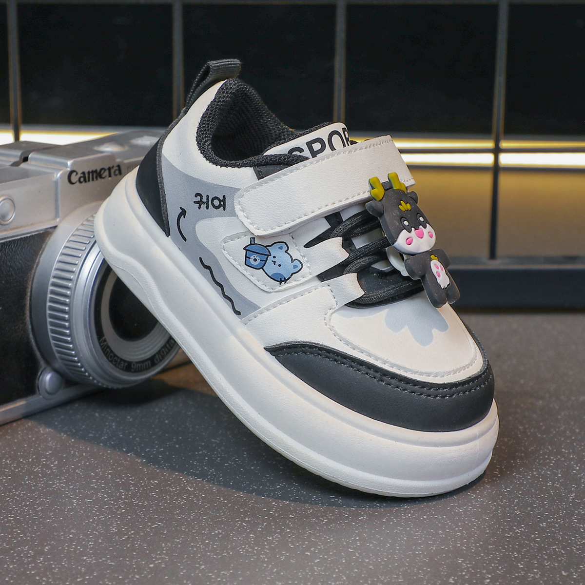 Toddler Shoes Children's Fashion Cute Cartoon Casual Sports Shoes Kidsnest Kid's Soft Sole Running Sneakers Board Shoes Sizes US5c-US12.5c