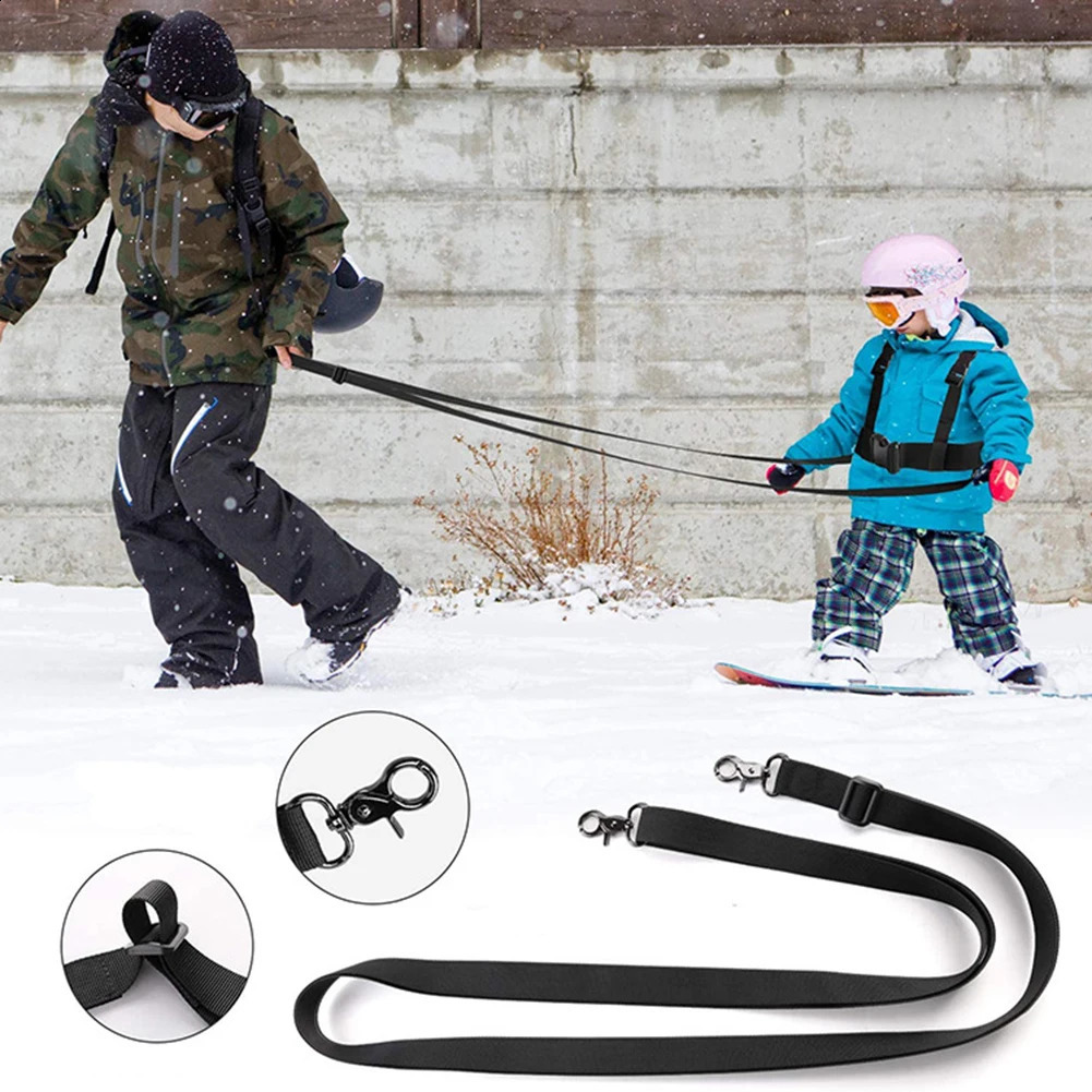 Children Ski Harness With Bag Traction Rope Baby Walking Durable Reliable Kids Ski Safety Belts Training Belt For Snowboarding 241230