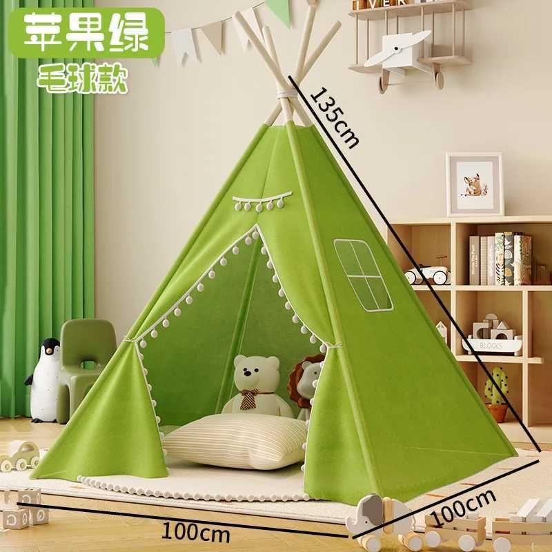 Childrens Indoor Playhouse Wigwam Childrens Portable Folding Tipi Teepee Girls and Boys Castle Game Tent W241230