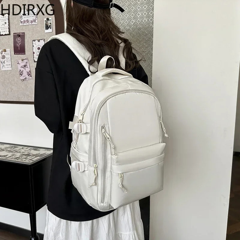 Nylon Zipper Womens Backpack Teenager Cute High Quality Schoolbag Casual Handbags Large Capacity School Bags 241230