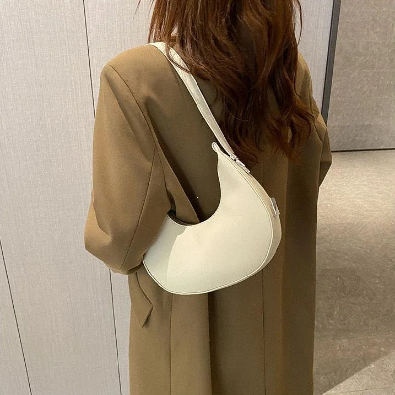 Fashion n PU Leather Shoulder Bag Women Small Clutch Handbag Purse Female Underarm Travel 241226