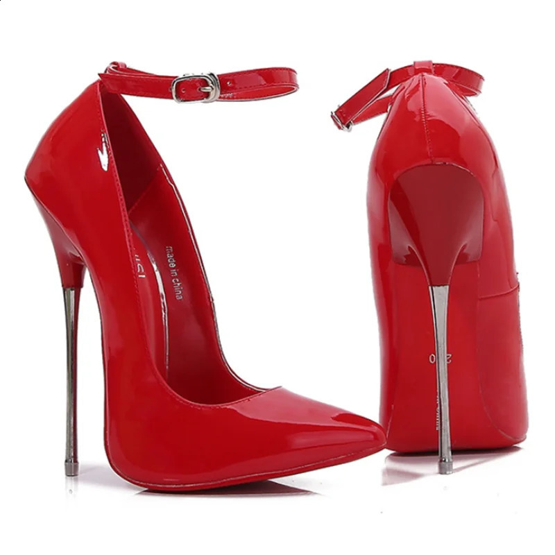 Extreme Hihg Heels 16cm Ladies Metal Heel Pumps Multicolor Hihg Heeled Shoes Women Pole Dancing Fetish Heels Model Show Big Size 241230