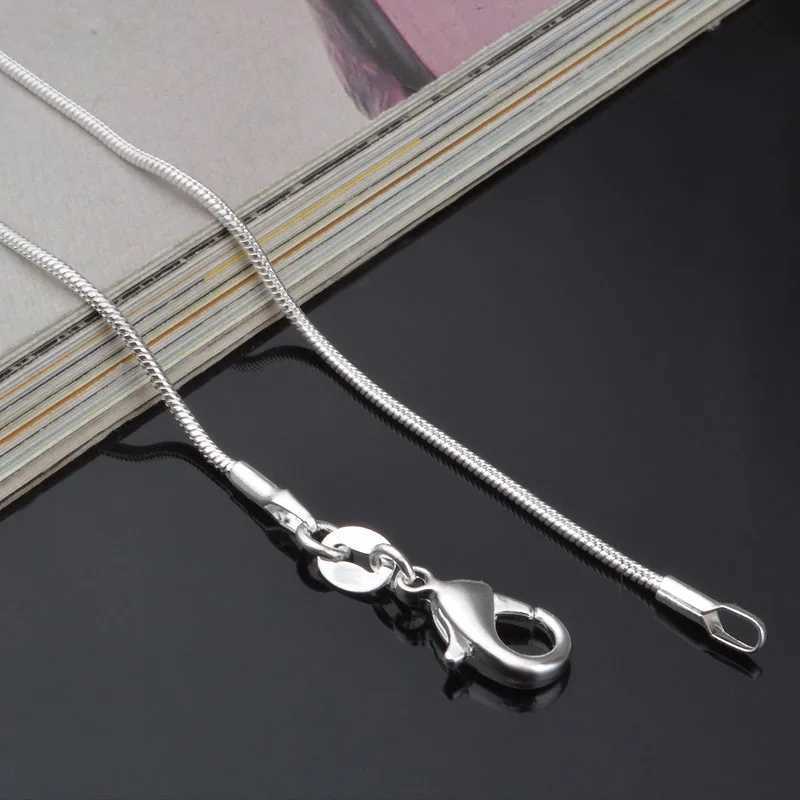 925 sterling silver 16/18/20/22/24/26/28/30 inches 1-3mm snake chain necklace mens fashion silver jewelry gift wholesale W241230