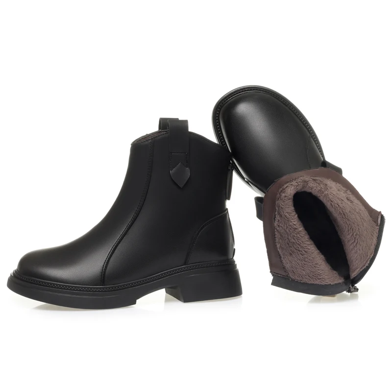 AIYUQI Women's Snow Boots Anti-Slip Warm Women Ankle Boots Large Size Winter Female Boots