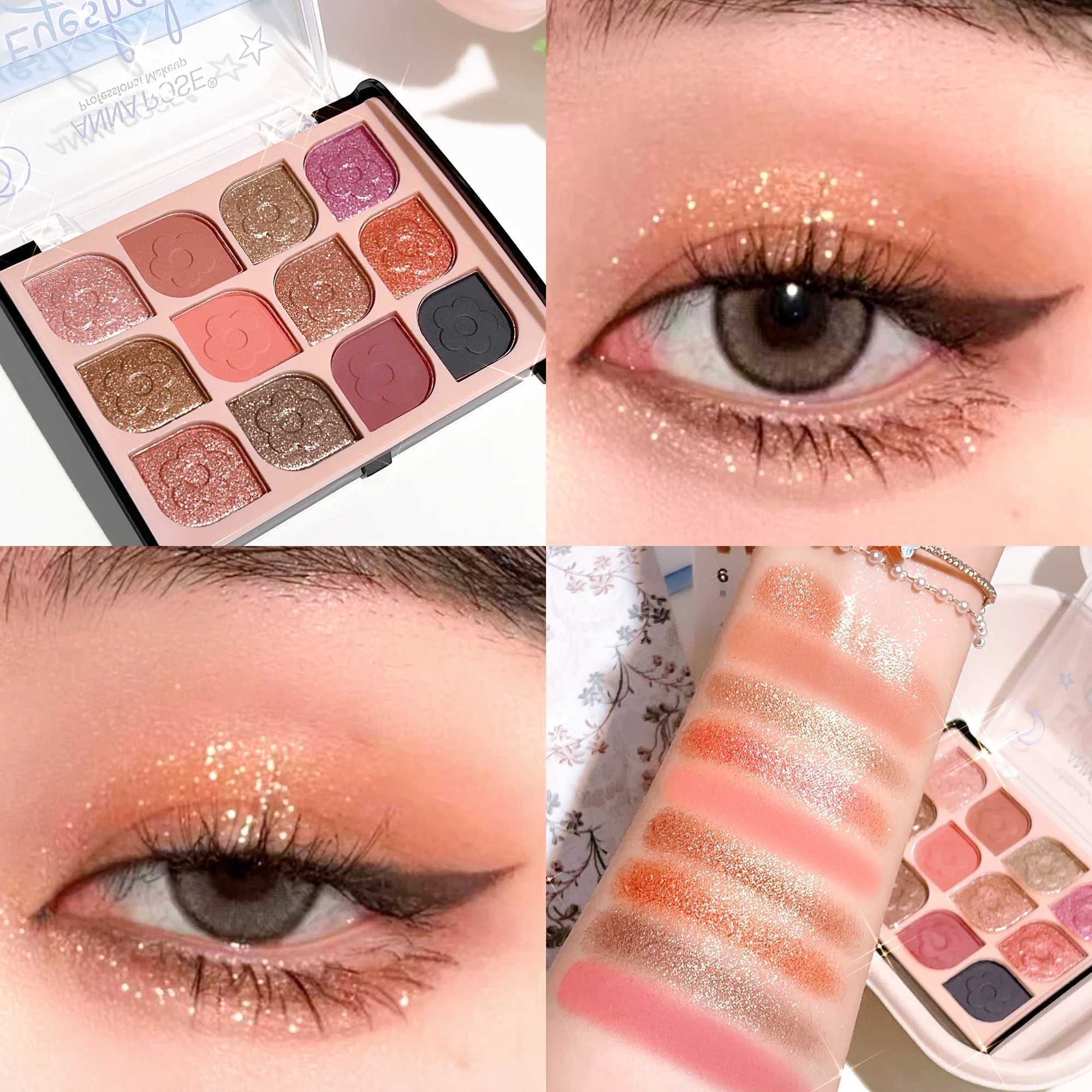 12-Color Eyeshadow Disc l B High-gloss Grooming Aegyo Sal Integrated Eyeshadow Disc Eyeshadow Makeup Disc.XJ241230