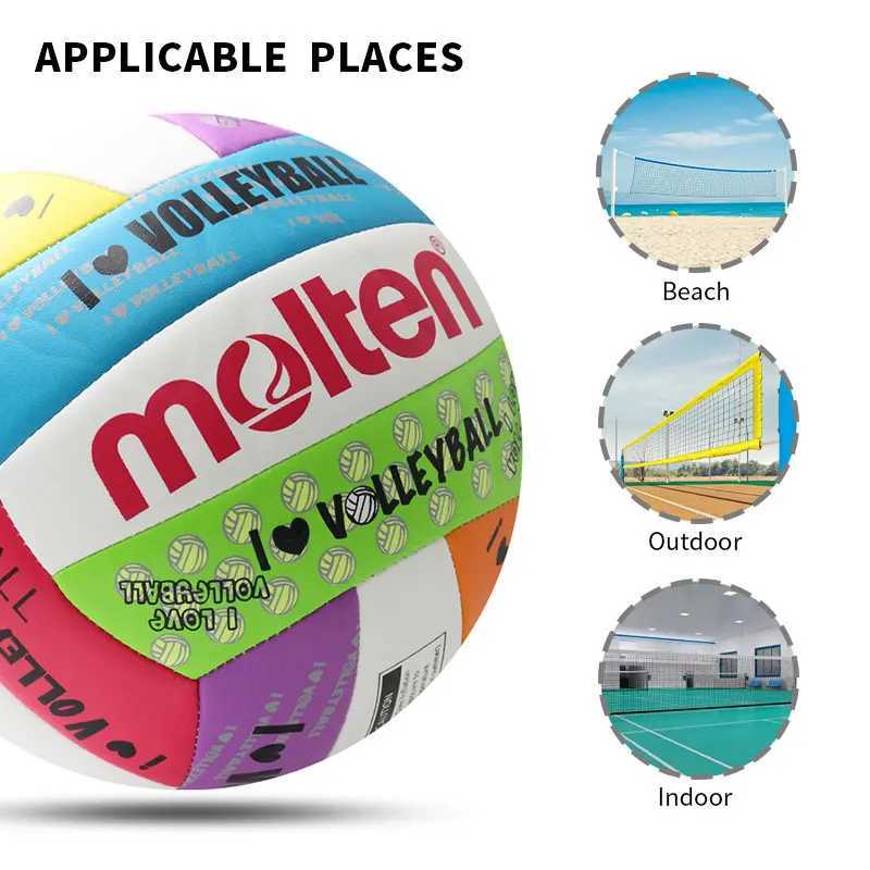 Newest Molten Volleyball Standard Size 5 PU Material Soft Touch High Quality Indoor Outdoor Sports Competition Training BallsXJ241230
