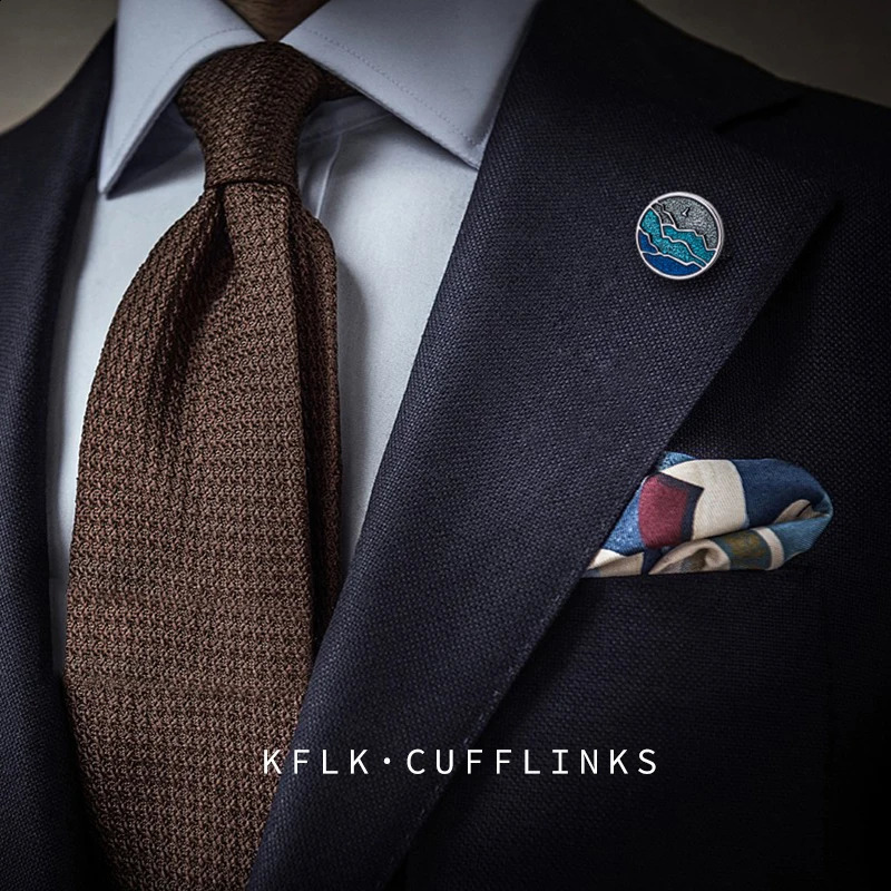 KFLK Fashion Advanced Color Scheme Brooch Pins Exquisite Brooches For Women Mens Costumes Badge Brooch Jewelry Wholesale 241230