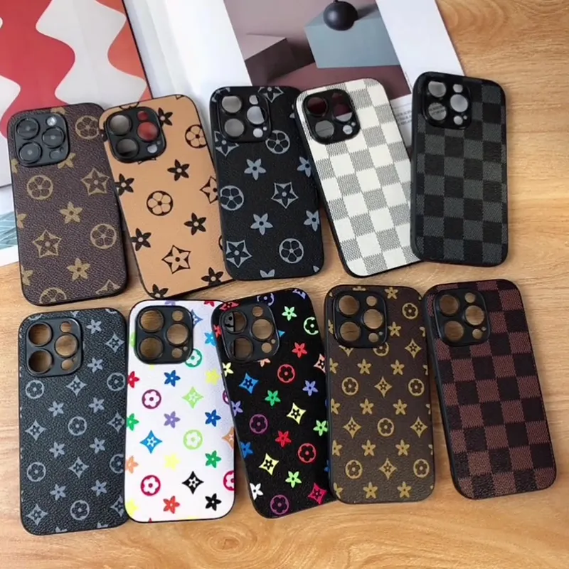 Designer phone case for iphone 15 pro case designer 14 13 12 Pro phone case Phonecase LU Leather Card Slot Holder Wallet High Quality Purse Luxury Designer Fashion case