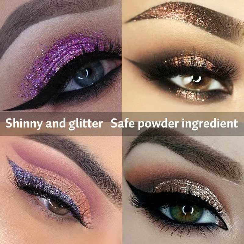 15/24 Colors Diamond Sequin Eyeshadow Palette Shimmer High Pigment Powder with Glitter and Satin Long Lasting Waterproof MakeupXJ241230