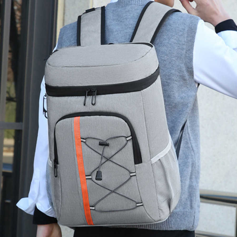 Insulated Bag Thickened Large Capacity Backpack Outdoor Picnic Portable Storage Bag Aluminum Foil Insulated Ice Pack travel bag Daypack 240920