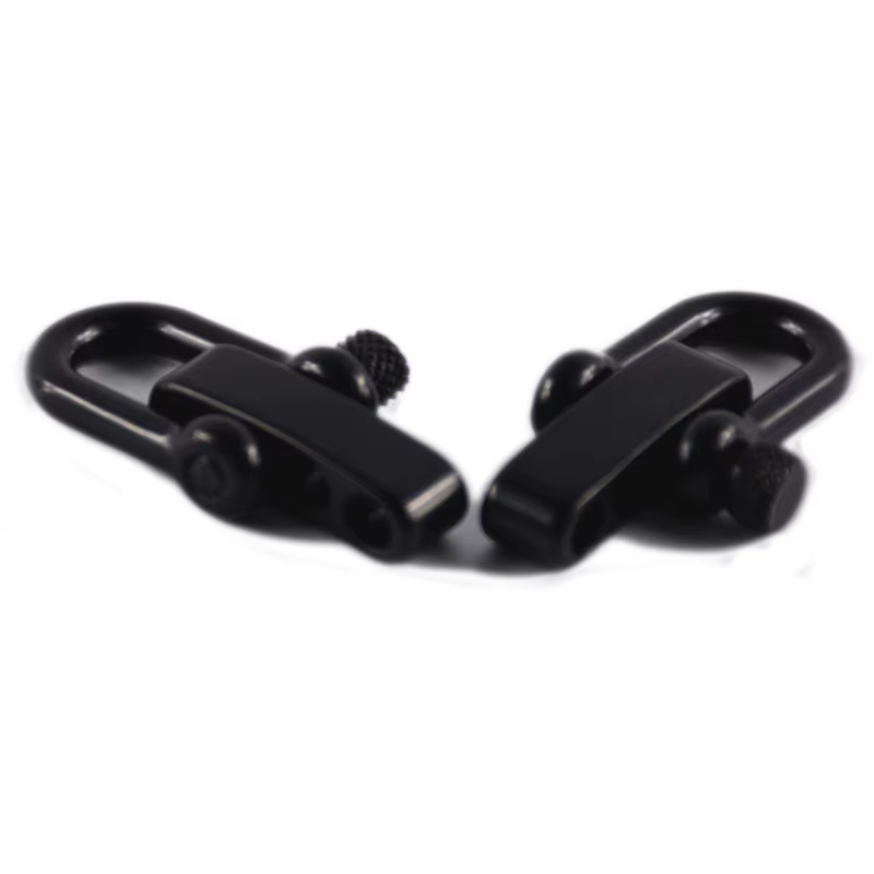 stainless steel 5mm adjustable D shackle clasp with screw pin for survival bracelet