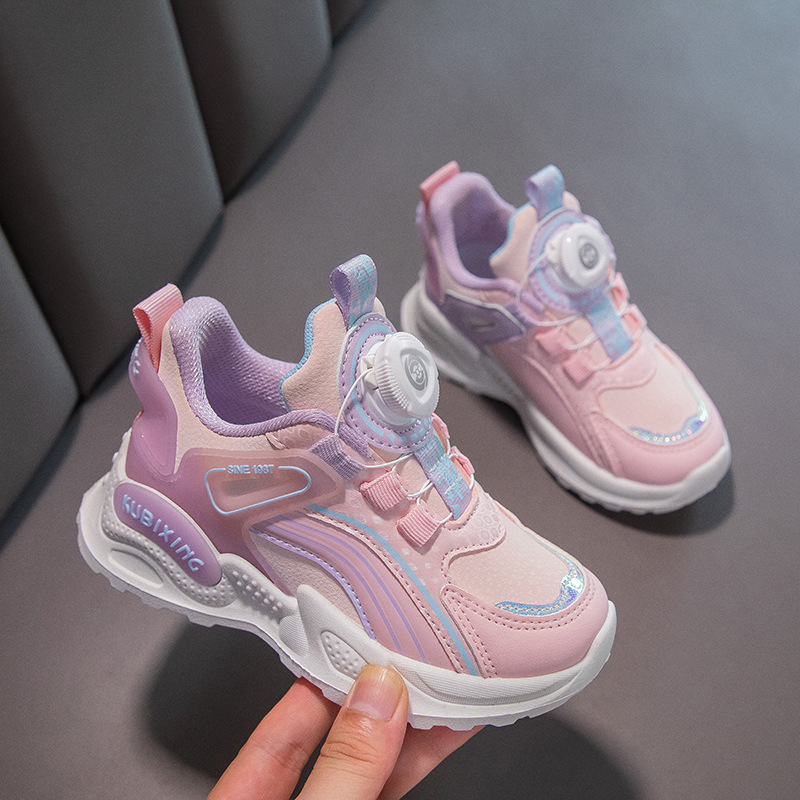 Kids Sneakers Girls School Toddler Casual Shoes Outdoor Mesh Running Shoes Kidsnest Light Soft Tennis Pink Non-slip Children Shoes Sizes US5C-US4Y