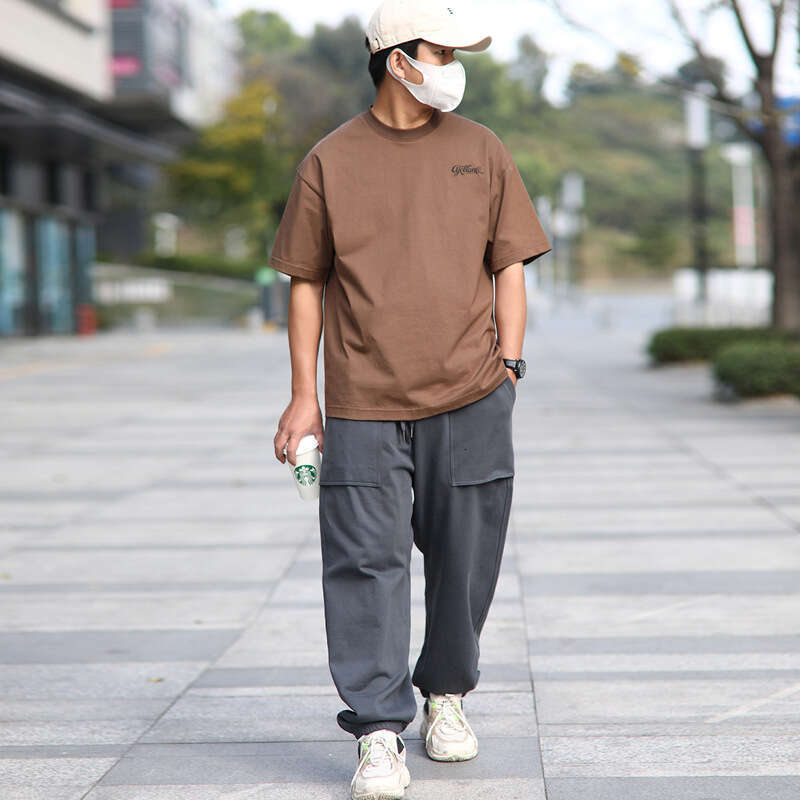 Cityboy 300g printed plus size loose short sleeved T-shirt trendy men's clothing