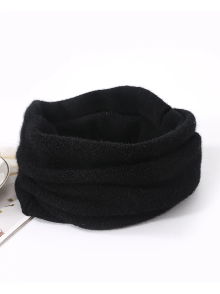 Merio Wool Neck Warmer Women Winter Warm Fashion Hollow Out Cover Tube Scarf Ear Face Mask False Collar Autumn Headband 241230