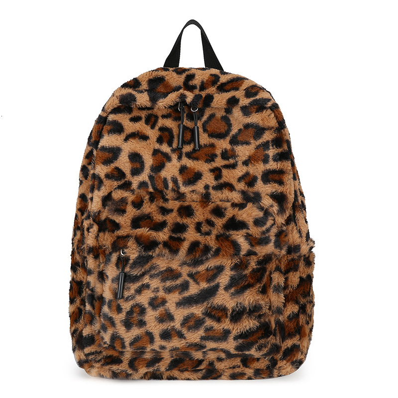 New Cute for Middle and High School Students Autumn Leisure Plush Backpack College Student Class Bag Female