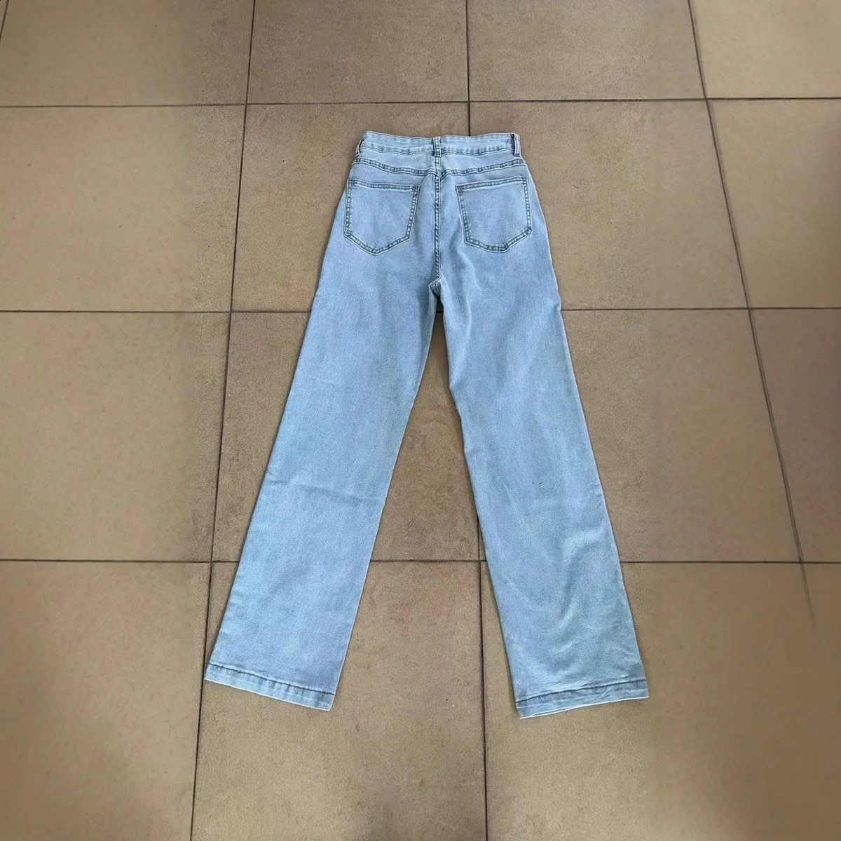 Yaminiya Summer Vintage High-waist Distressed High Waisted Jeans Flared Jeans Womens Blue Pants Flared Jeans Fashion 241230