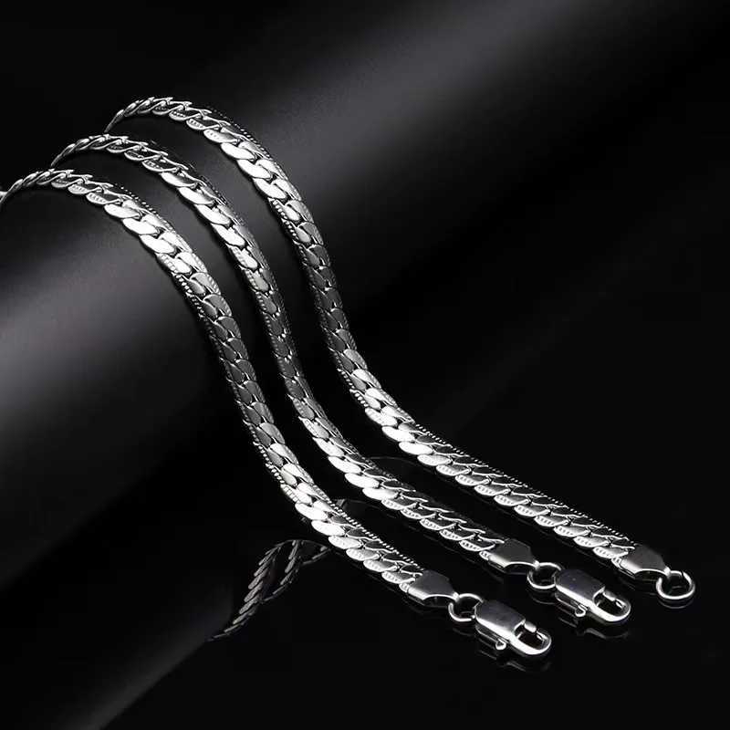 20-60cm 5mm Silver Luxury Brand Design Noble Necklace Chain Mens Fashion Wedding Engagement Jewelry W241230