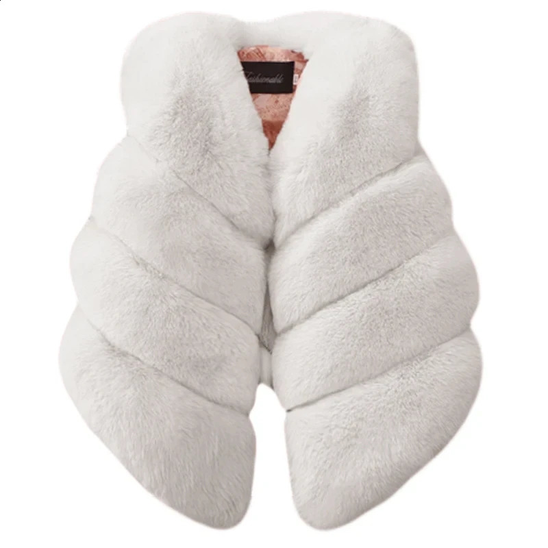 Baby Girls Faux Fur Vest Children Kids Warm Outfits Christmas WaistCoat Tollder Jacket Coat Clothes Outerwear Clothing 241230
