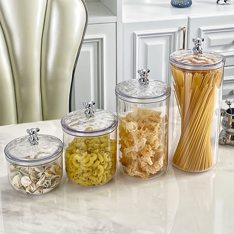 Luxury Airtight Food Jar with Round Handle & Silicone Seal 2600ml