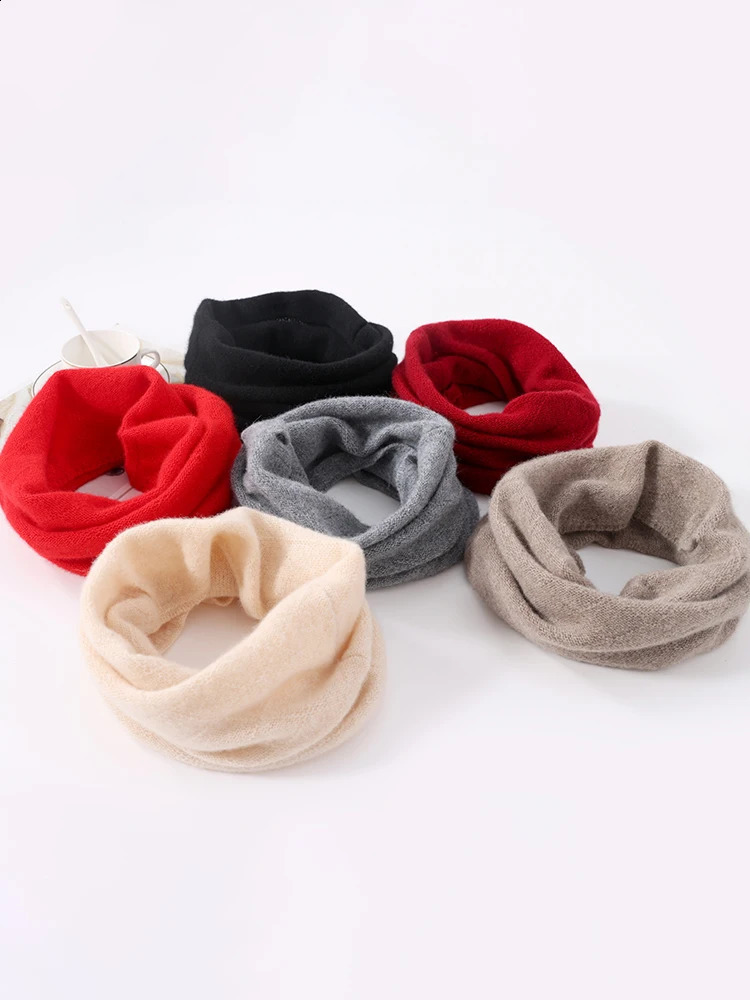 Merio Wool Neck Warmer Women Winter Warm Fashion Hollow Out Cover Tube Scarf Ear Face Mask False Collar Autumn Headband 241230