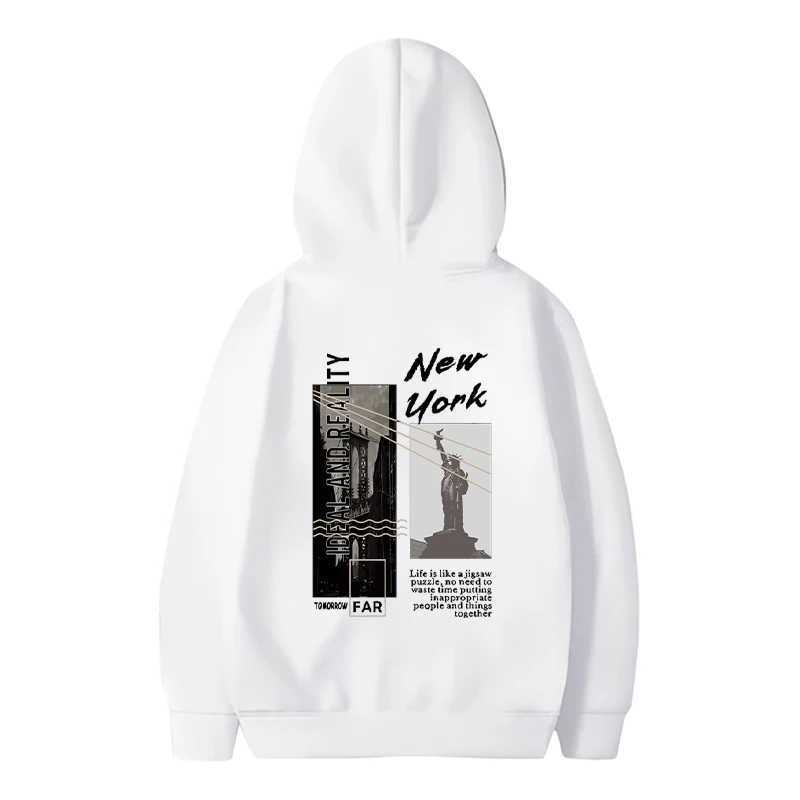 Design Pullover Hoodies Harajuku Mens Graphic Hoodie New York Landscape Printed Fashion Sudaderas Para Hombre Popular Sweatshirt W241230