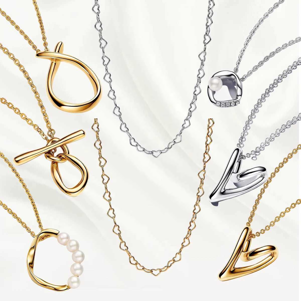 2024 New S925 Silver Heart Necklace Fashion Irregular Pendant Necklace Womens Jewelry Exquisite Holiday Gift W241230