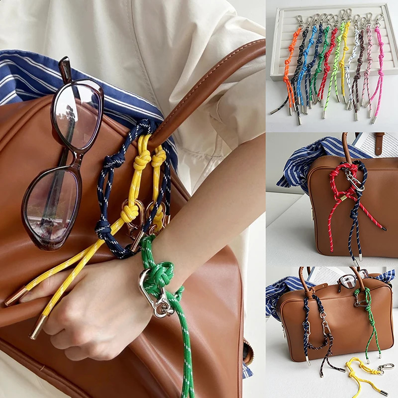 Japan and South Korea style accessories lanyard color nylon rope charm for bag pendant personality stylish anklet bracelet 241226