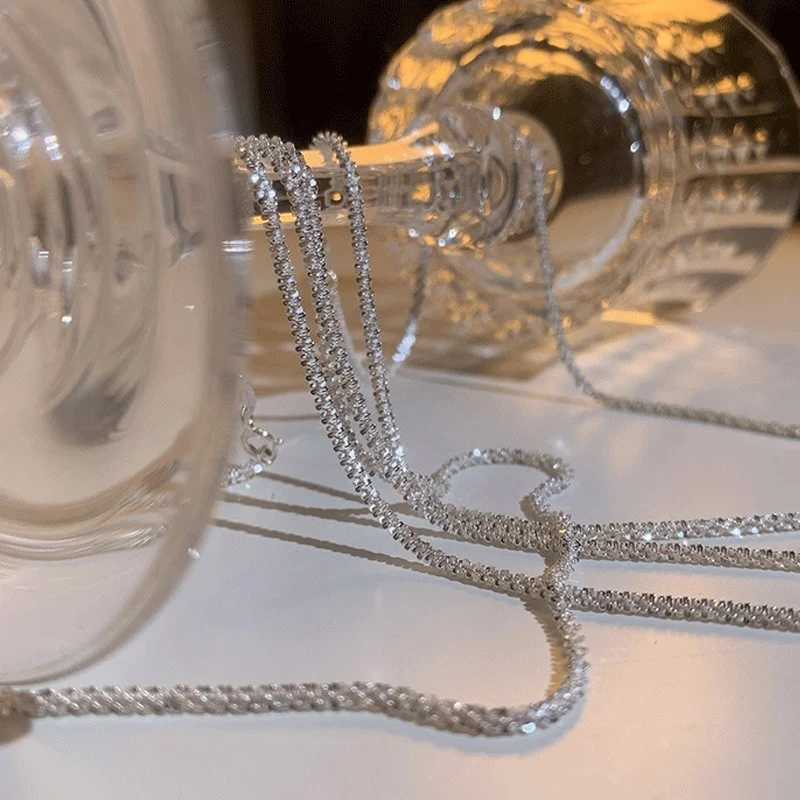 Popular 925 sterling silver sparkling Clavicle chain necklace suitable for womens exquisite jewelry wedding parties Birtay gifts W241230