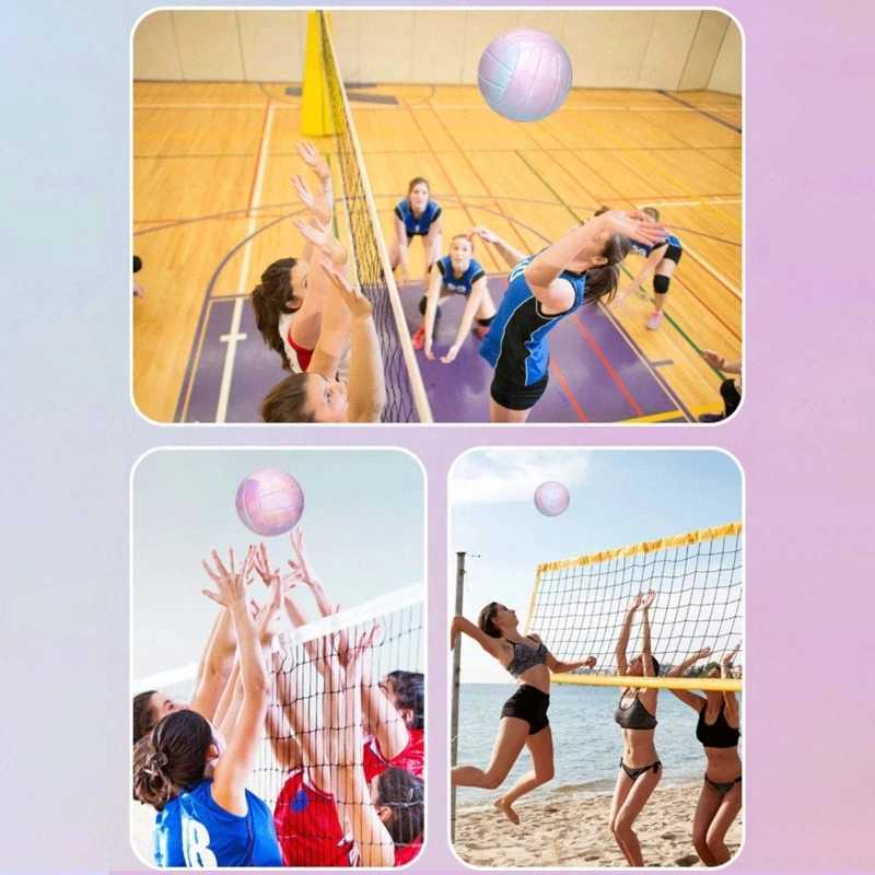 Volleyball Official Size 5 Water Resistant Soft Touch Volleyball for Beach Game Gym Indoor Outdoor Volleyball TrainingXJ241230