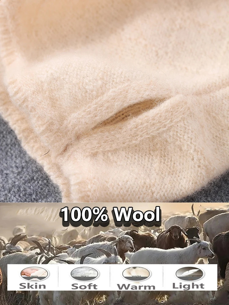 Merio Wool Neck Warmer Women Winter Warm Fashion Hollow Out Cover Tube Scarf Ear Face Mask False Collar Autumn Headband 241230