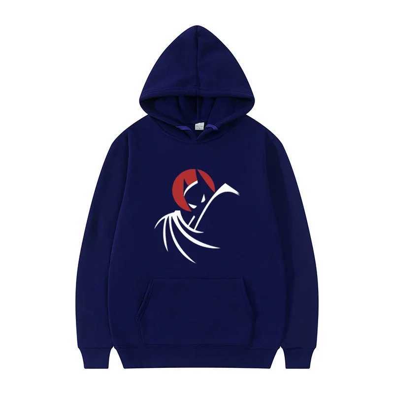 Autumn and winter mens hooded sweatshirt sports bat animation series sweater anime clothing sweater casual wool warm top W241230