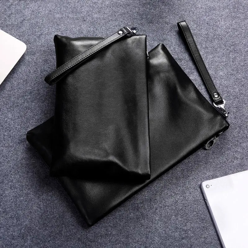 Handbag Gentleman Style Business Leather Bag Envelope Soft Leather Fallow Pu Simple Advanced 241224