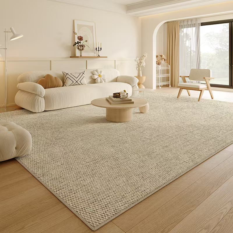 4675-56.6-GZX-Minimalist Solid Color Carpet Living Room Sofa Large Area Decorative Rug Bedroom Lines Polyester Thickened Furry Home Floor Mats